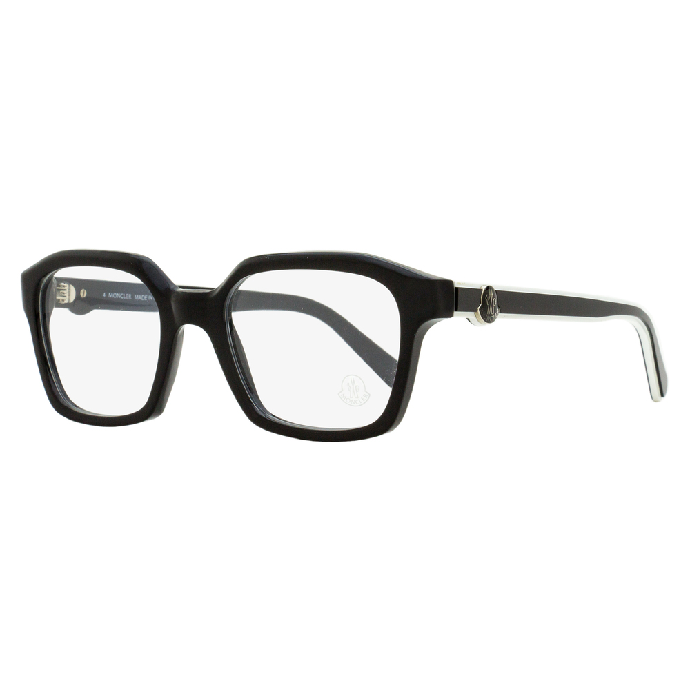 Moncler Rectangular Eyeglasses ML5181 001 Black/White 52mm